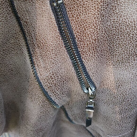 Jus D' Orange Paris Open Biker Brown Jacket - Sz.3 - Picture 11 of 14